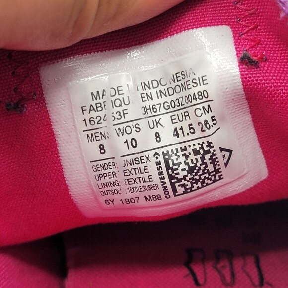 Converse Chuck Taylor All Star Womens 10 Violet Purple Sneaker Shoes 162453F - Picture 7 of 13